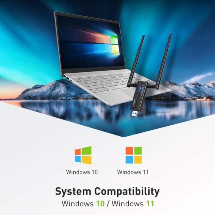 EDUP EP-AX1672 AX3000 USB 3.0 Wireless WiFi 6E Adapter 802.11g Hochleistungs-Wireless-USB-Adapter 2,4 GHz & 5 GHz & 6 GHz mit Chipsatz MT7621AU – Bild 8