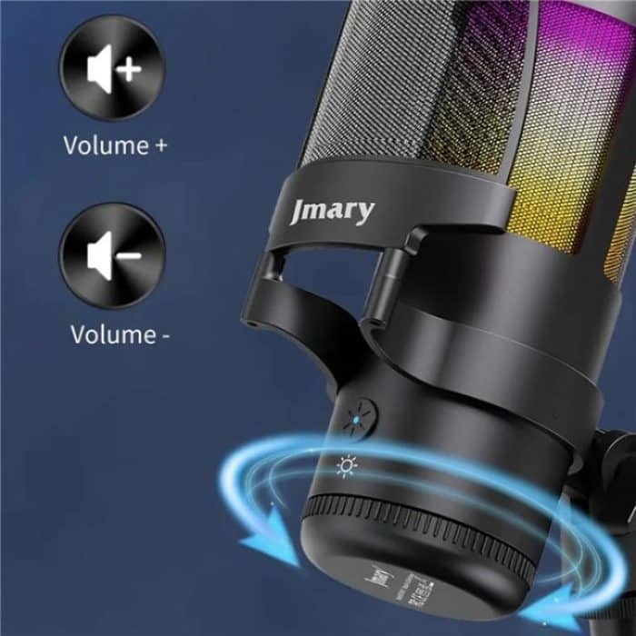 JMARY MC-PW13 360 Grad drehbares RGB-Licht-Desktop-Mikrofon – Bild 5