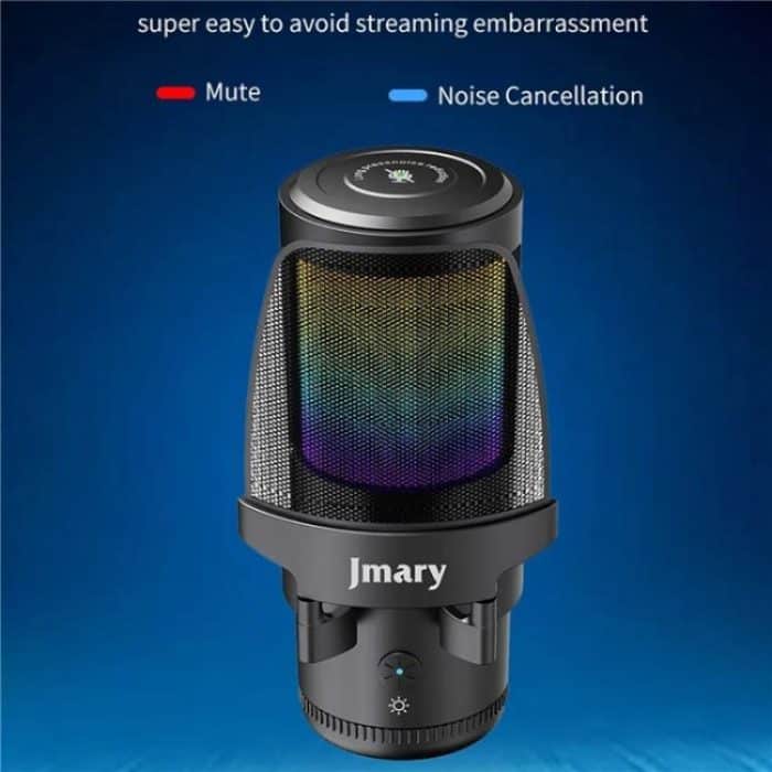 JMARY MC-PW13 360 Grad drehbares RGB-Licht-Desktop-Mikrofon – Bild 9