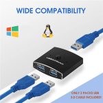U3 USB-Laufwerk Drucker-Sharing-Splitter USB 3.0 Bidirektionaler Schalter 1 Eingang 2 Ausgang Hub – Bild 5