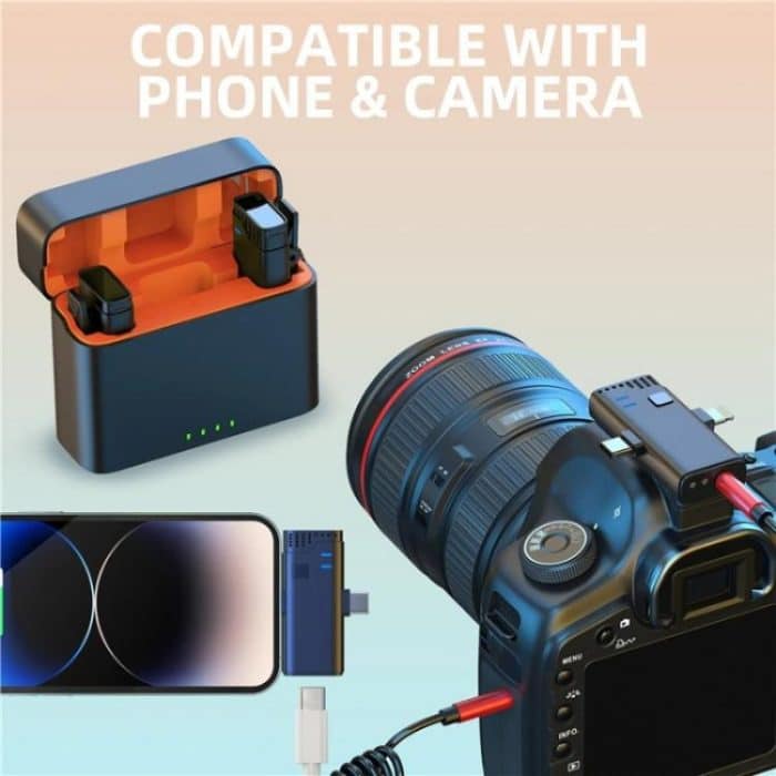 JMARY MW16 3,5 mm, Typ C, 8-poliges 3-in-1-2,4-G-Lavalier-Funkmikrofon – Bild 4