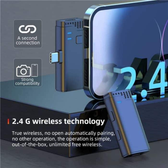 JMARY MW16 3,5 mm, Typ C, 8-poliges 3-in-1-2,4-G-Lavalier-Funkmikrofon – Bild 5