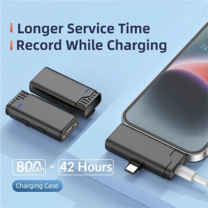 JMARY MW16 3,5 mm, Typ C, 8-poliges 3-in-1-2,4-G-Lavalier-Funkmikrofon – Bild 7