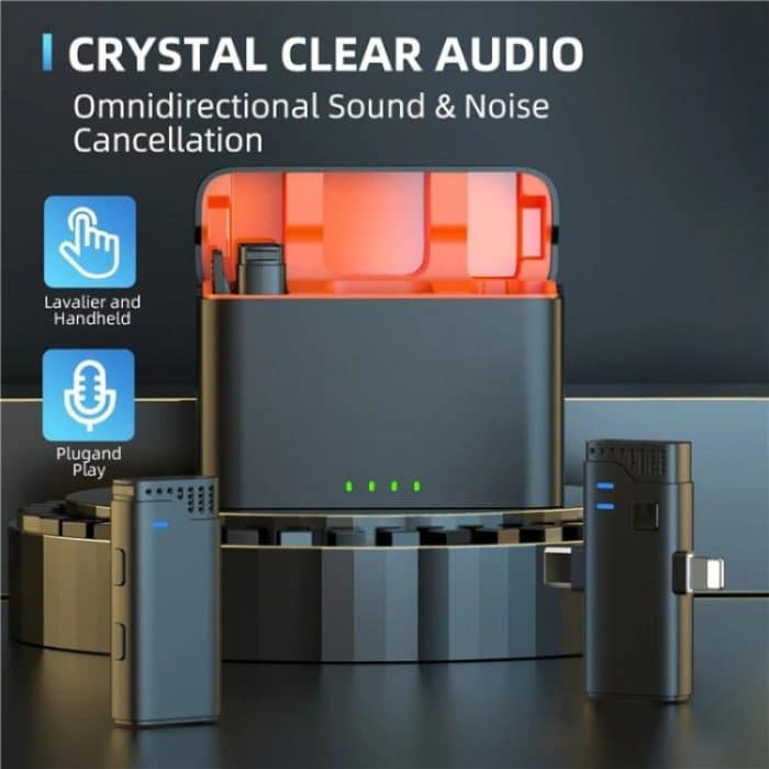 JMARY MW16 3,5 mm, Typ C, 8-poliges 3-in-1-2,4-G-Lavalier-Funkmikrofon – Bild 8