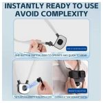 C071 Umhängebandhalterung aus Silikon und Metall für GoPro/Insta360/DJI Action-Kameras – Bild 3