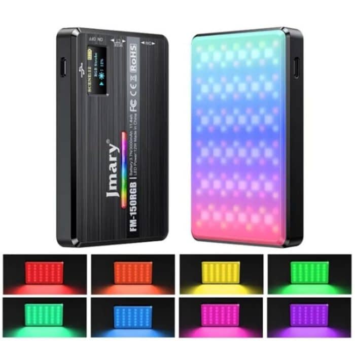 JMARY FM-150RGB Für Smartphone Laptop Kamera Tragbare LED RGB Fotografie Video Licht – Bild 2