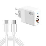 PD41 GaN PD 45W + USB Charger with Type-C to Type-C Data Cable, EU Plug, EU Plug