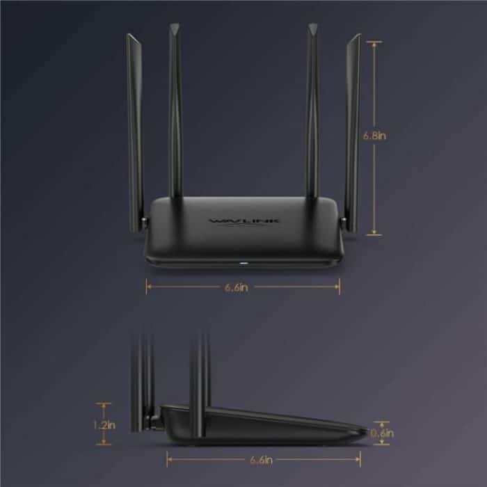 WAVLINK WN530HG4 Home Gigabit Ethernet MU-MIMO Router AC1200 Dual Band Router, US Plug, UK Plug, EU Plug, AU Plug – Bild 8