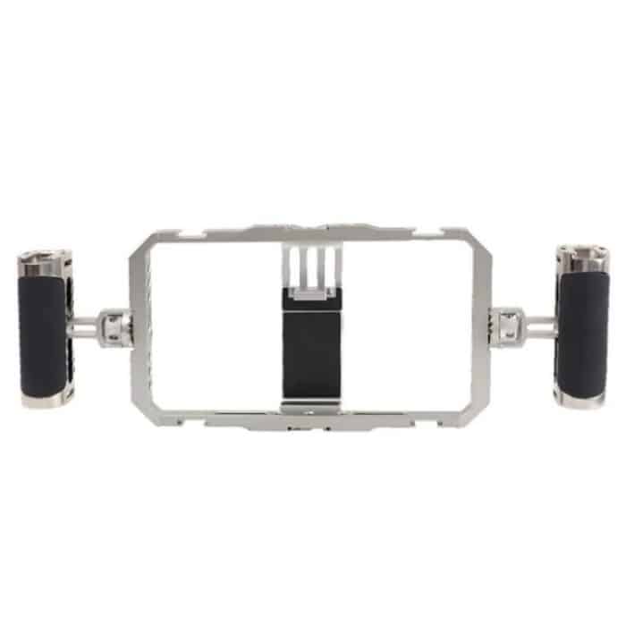 SYA0028873.jpg C072 Aluminiumlegierung Handheld Smartphone Käfig Rig Fotografie Stabilisator Dual Griff Rahmen – Bild 1