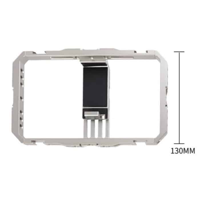 C072 Aluminiumlegierung Handheld Smartphone Käfig Rig Fotografie Stabilisator Dual Griff Rahmen – Bild 3