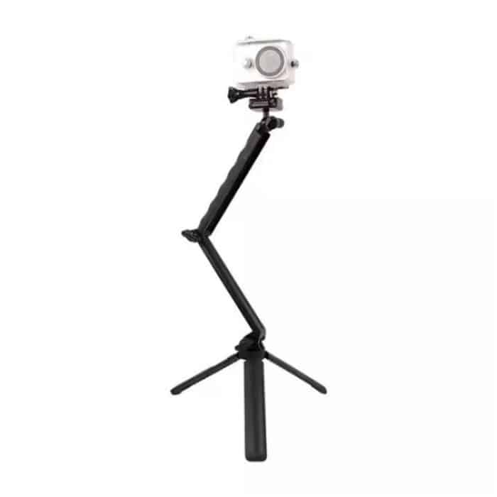 C062 Dreifach-Klappstativ für Sportkameras, Handy-Selfie-Ständer, feste Halterung für den Schreibtisch – Bild 2