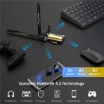 WAVLINK WN675X3-C WiFi 6E Pcie WiFi Netzwerkkarte Adapter Triple Band AX210 AX5400 – Bild 2