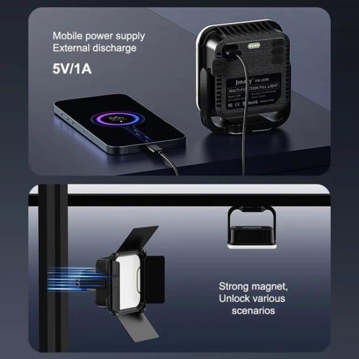 JMARY FM-328R Einstellbare Farbtemperatur Outdoor Camping LED-Licht Tragbares Video-Fülllicht – Bild 6