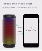 AEC BQ615 PRO Bunter LED-WLAN-HiFi-Stereolautsprecher, kombiniert Bluetooth + TF-Kartenspieler + FM-Radio + AUX + NFC – Bild 6