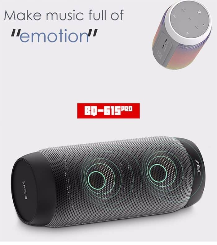 AEC BQ615 PRO Bunter LED-WLAN-HiFi-Stereolautsprecher, kombiniert Bluetooth + TF-Kartenspieler + FM-Radio + AUX + NFC – Bild 8