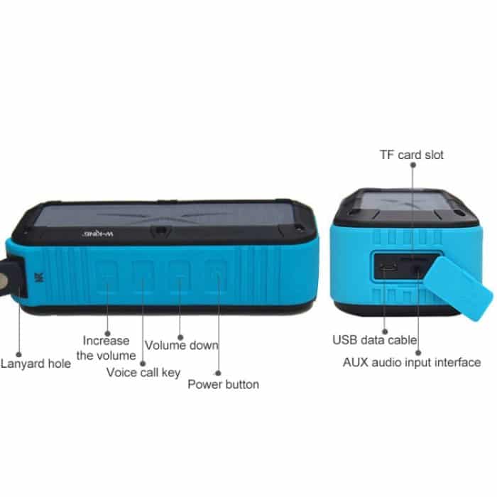 W-KING S20 Loundspeakers IPX6 Wasserdichter Bluetooth-Lautsprecher Tragbarer NFC-Bluetooth-Lautsprecher für Outdoor/Dusche/Fahrrad FM-Radio – Bild 4