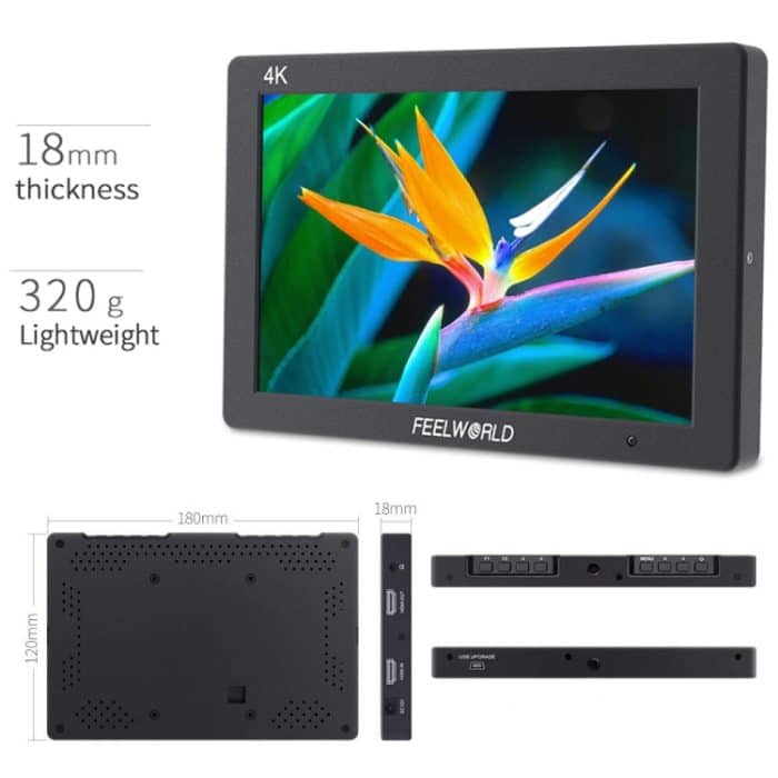 FEELWORLD T7 7-Zoll-IPS 1920 x 1200 HDMI On Camera Field Monitor-Unterstützung 4K-Eingang Ausgang Video-Monitor – Bild 3