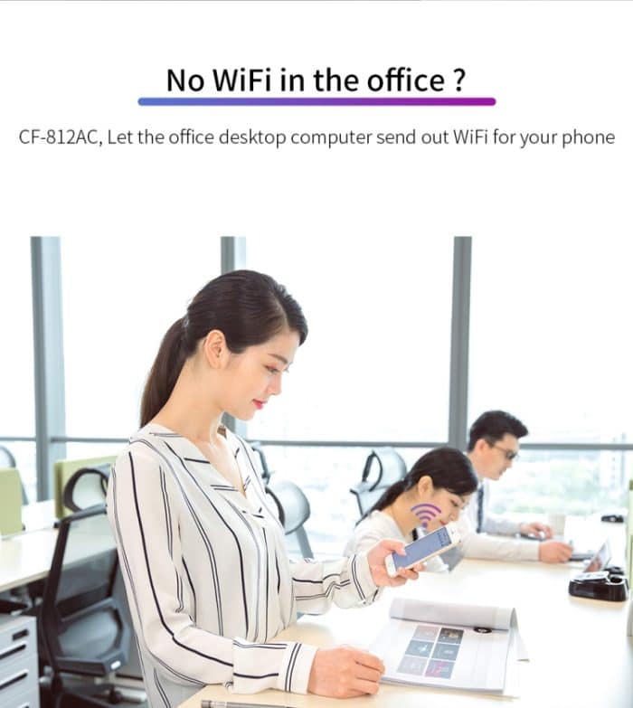 COMFAST CF-812AC 1300 Mbit / s Dualband Mini-USB-WLAN-Adapter – Bild 8