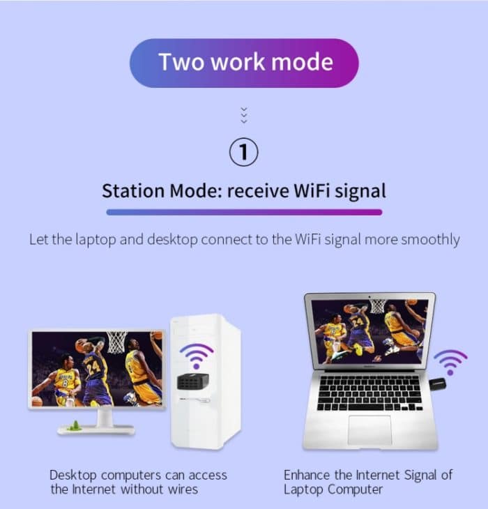 COMFAST CF-812AC 1300 Mbit / s Dualband Mini-USB-WLAN-Adapter – Bild 10