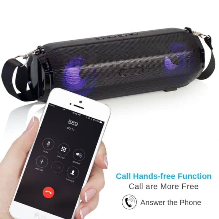 LZ33 LED Tragbarer drahtloser Bluetooth-Lautsprecher Stereo-Freisprecheinrichtung Musiklautsprecher für Computer mit TF FM – Bild 5