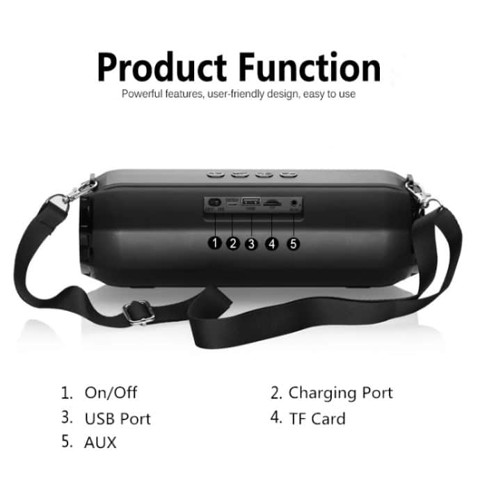 LZ33 LED Tragbarer drahtloser Bluetooth-Lautsprecher Stereo-Freisprecheinrichtung Musiklautsprecher für Computer mit TF FM – Bild 9