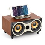X6 Tragbarer kabelloser Holzlautsprecher Subwoofer Stereoradio FM Desktop Bluetooth-Lautsprecher