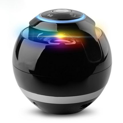 T&G A18 Ball Bluetooth-Lautsprecher mit LED-Licht, tragbarer kabelloser Mini-Lautsprecher, mobile Musik, MP3-Subwoofer, unterstützt TF, BLACK, BLUE, PINK, WHITE