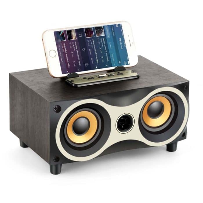 SYA004350.jpg X6 Tragbarer kabelloser Holzlautsprecher Subwoofer Stereo-Bluetooth-Lautsprecher Radio FM Desktop – Bild 1