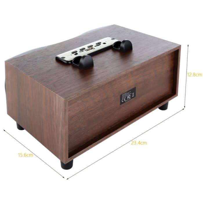 X6 Tragbarer kabelloser Holzlautsprecher Subwoofer Stereo-Bluetooth-Lautsprecher Radio FM Desktop – Bild 6
