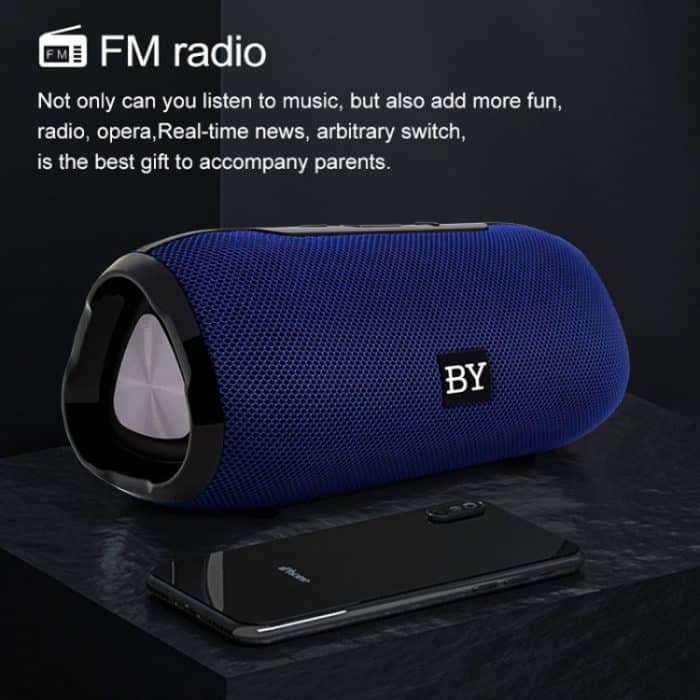 BY Tragbarer Bluetooth-Lautsprecher, wasserdichter kabelloser Lautsprecher, 3D-Stereo-Musik-Surround-Sound-System, Außenlautsprecher, unterstützt TF AUX – Bild 8