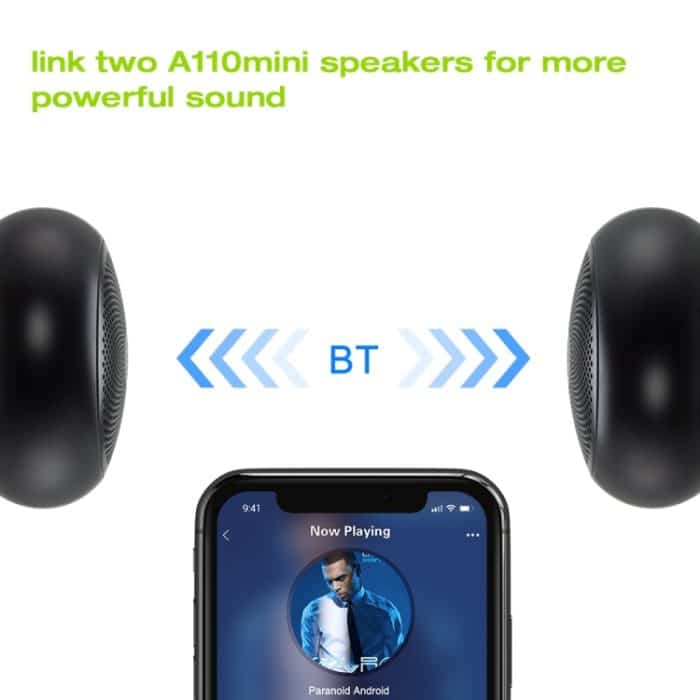 EWA A110mini High Hidelity Bluetooth-Lautsprecher, kleine Größe, leistungsstarker Bass, TWS-Bluetooth-Technologie, unterstützt TF – Bild 3