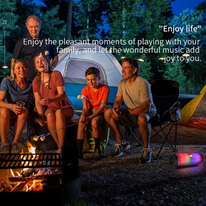 T&G TG165 5 W * 2 tragbarer kabelloser Lautsprecher mit tanzendem LED-Blinklicht, MP3, AUX, USB, FM-Radio, Stereo-Subwoofer – Bild 7