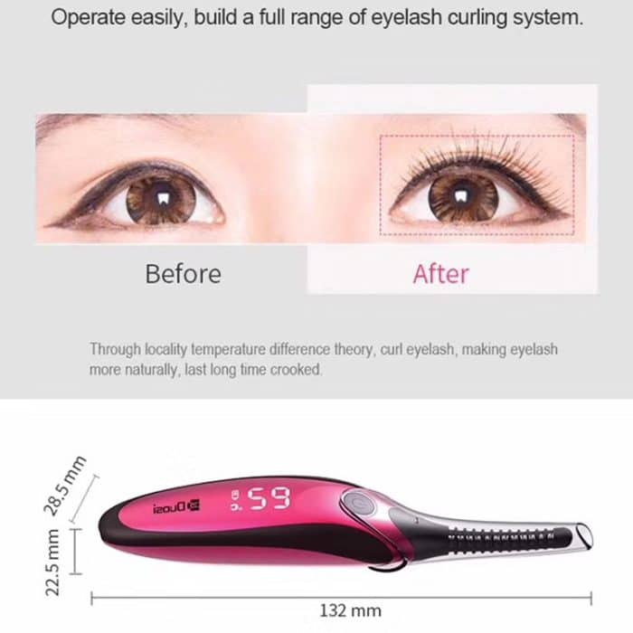 Duosi DY-102 Tragbarer Stift Stil beheizt langlebiges elektrisches Bügeln Wimpernzange USB Wiederaufladbarer elektrischer beheizter Make-up Curling Clip – Bild 11