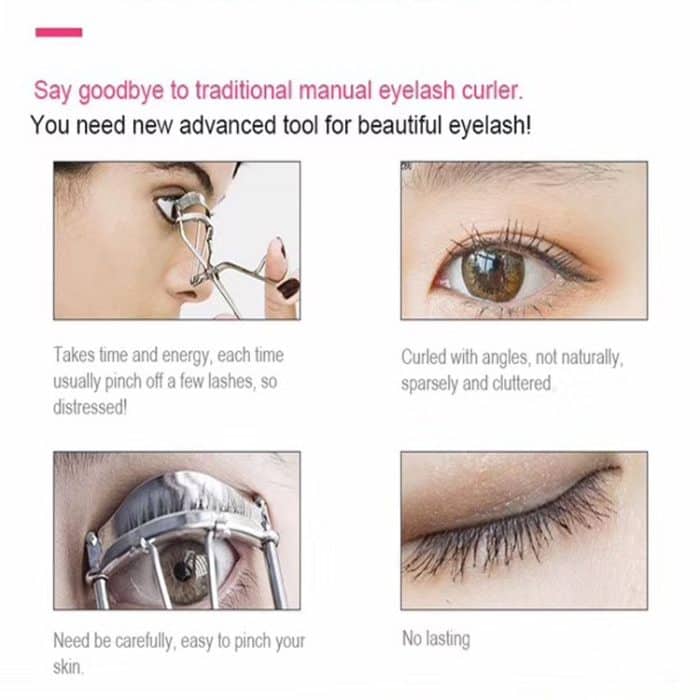 Duosi DY-102 Tragbarer Stift Stil beheizt langlebiges elektrisches Bügeln Wimpernzange USB Wiederaufladbarer elektrischer beheizter Make-up Curling Clip – Bild 3