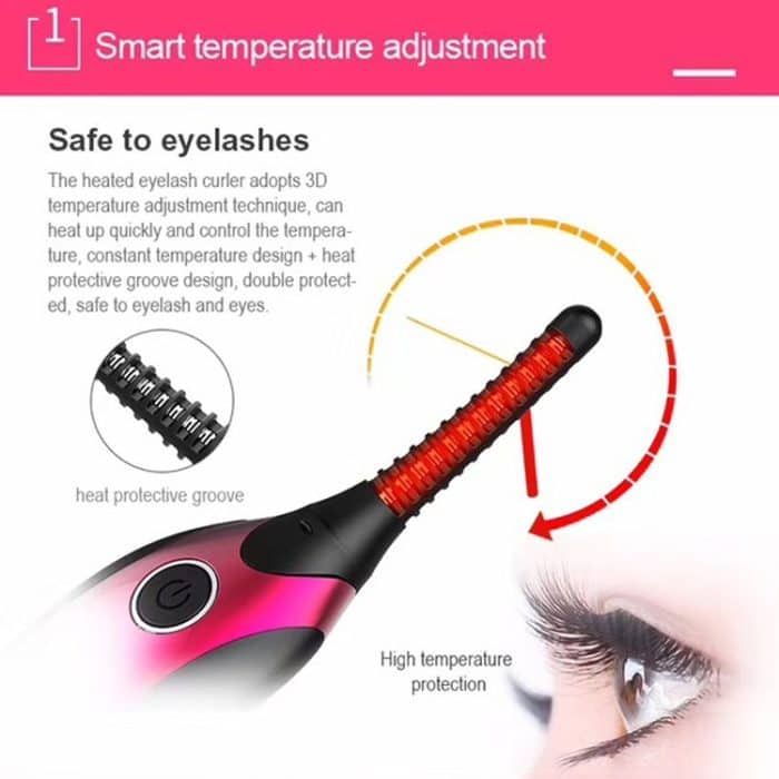Duosi DY-102 Tragbarer Stift Stil beheizt langlebiges elektrisches Bügeln Wimpernzange USB Wiederaufladbarer elektrischer beheizter Make-up Curling Clip – Bild 5