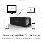 T9 Kabelloser Bluetooth 4.2-Lautsprecher, 10 W, tragbare Soundbox, FM-Digitalradio, 3D-Surround-Stereo, unterstützt Freisprecheinrichtung, TF und AUX – Bild 6