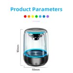 C7 Bluetooth 5.0 Lautsprecher Transparenter LED leuchtender Subwoofer TWS 6D Surround HIFI Stereo Cool Audio, C7 – Bild 13