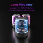 C7 Bluetooth 5.0 Lautsprecher Transparenter LED leuchtender Subwoofer TWS 6D Surround HIFI Stereo Cool Audio, C7 – Bild 4