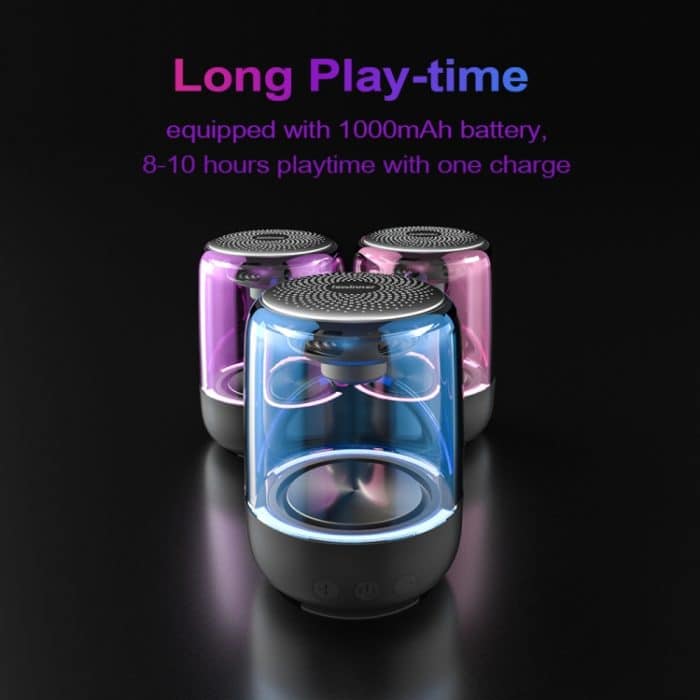 C7 Bluetooth 5.0 Lautsprecher Transparenter LED leuchtender Subwoofer TWS 6D Surround HIFI Stereo Cool Audio, C7 – Bild 4