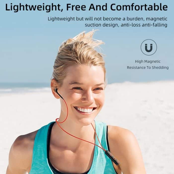 BT313 Magnetische Ohrhörer, Sport-Funkkopfhörer, Freisprecheinrichtung, Bluetooth, HD-Stereo-Bass-Headsets mit Mikrofon – Bild 17