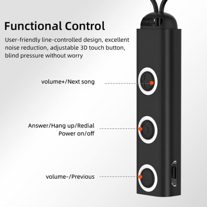 BT313 Magnetische Ohrhörer, Sport-Funkkopfhörer, Freisprecheinrichtung, Bluetooth, HD-Stereo-Bass-Headsets mit Mikrofon – Bild 4