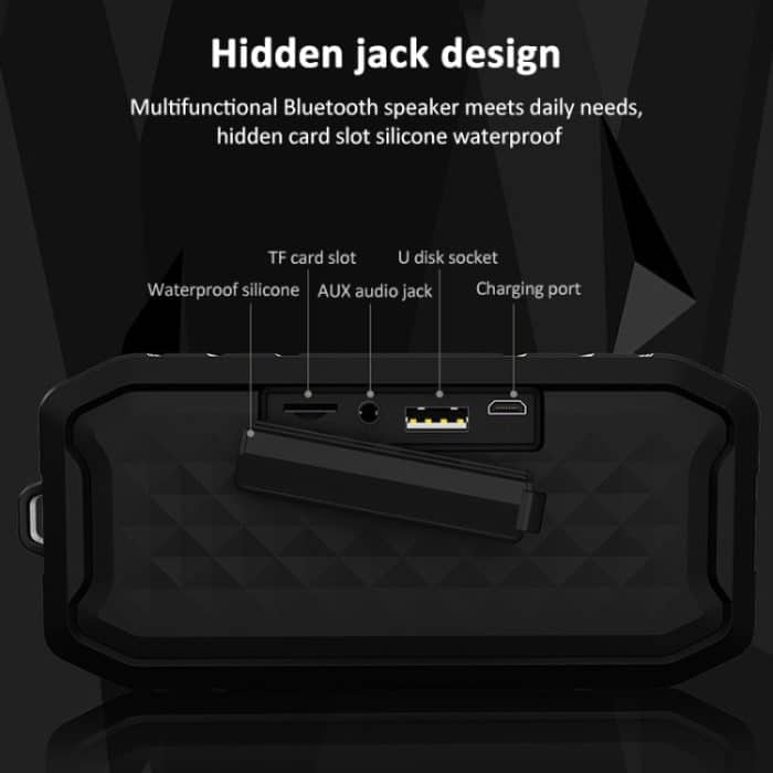 M3 Drahtlose Bluetooth-Lautsprecher, wasserdicht, tragbar, für den Außenbereich, Mini-Box-Lautsprecher, unterstützt FM, TF und U-Disk – Bild 3