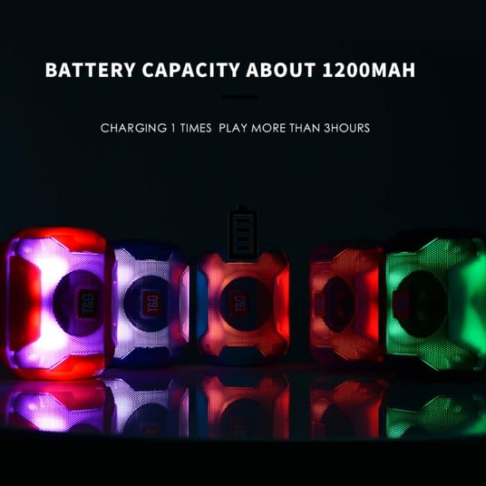 T&G TG162 LED-Stereo-tragbarer Bluetooth-Lautsprecher, Mini-Wireless-Lautsprecher-Subwoofer – Bild 6