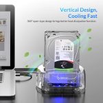 ORICO 6239C3 2,5 / 3,5-Zoll 2-Bay Transparent Typ-C-Festplatten-Dock – Bild 11
