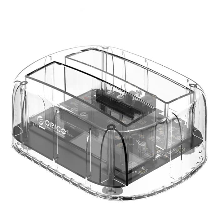 ORICO 6239C3 2,5 / 3,5-Zoll 2-Bay Transparent Typ-C-Festplatten-Dock – Bild 3