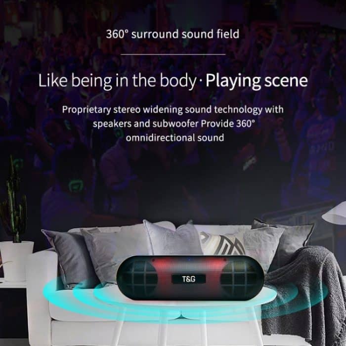 T&G TG148 Tragbarer Stereo-Audio-Super-Bass-LED-Laternenpillen-Wireless-Bluetooth-Lautsprecher – Bild 4