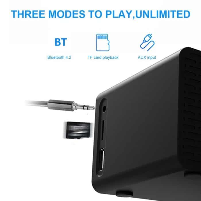 AEC BT508 Drahtloses Laden Bluetooth-Lautsprecher LED Wecker Power Bank Drei-in-Eins-Lautsprecher – Bild 9