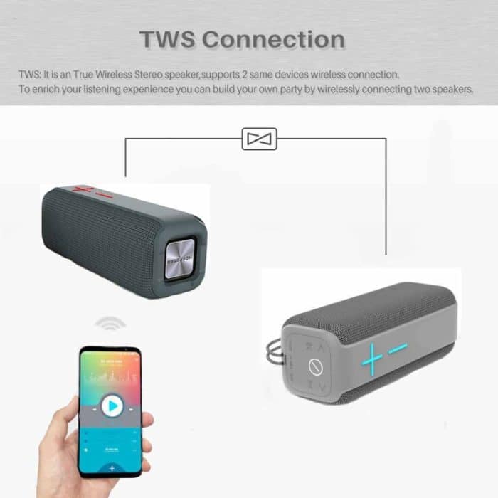 P15 10W tragbarer Bluetooth-Lautsprecher, Außenlautsprecher, Soundsystem, Stereo, unterstützt TF und FM – Bild 15