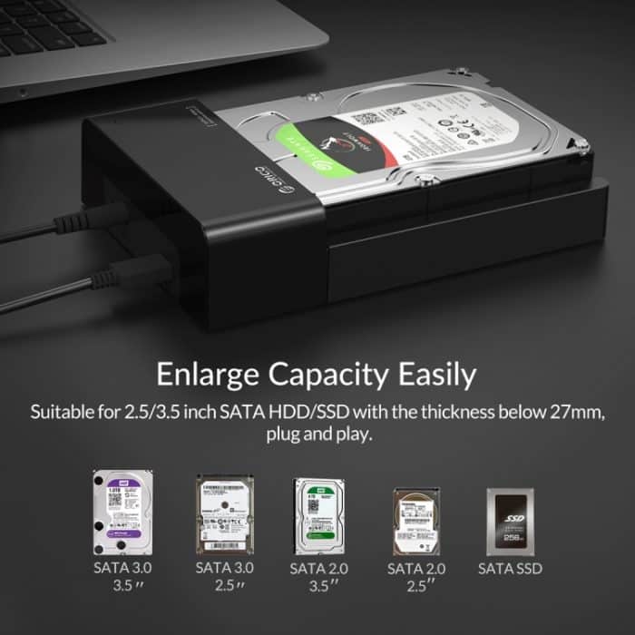 ORICO 6518C3-G2 2,5 / 3,5-Zoll-Typ-C-Festplatten-Dock – Bild 10