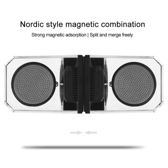 BT628 10W tragbare TWS transparente Bluetooth-Lautsprecher mit magnetisch anschließbarer Basis Outdoor-Stereo-Bass-Subwoofer – Bild 16